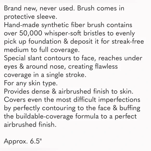 Laura Geller NEW Angled Liquid Foundation Brush - Picture 3 of 3
